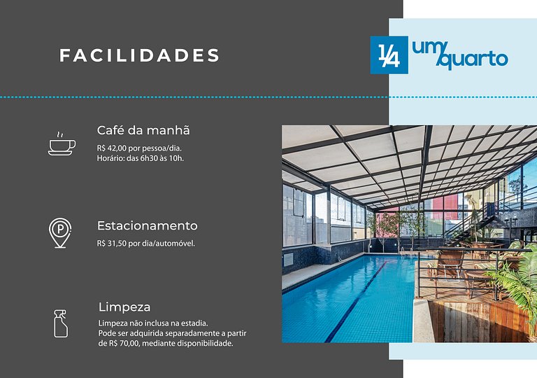 Loft Próx. Shopping Curitiba by ¼ UmQuarto.