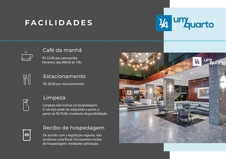 Apto. hotel Slaviero Curitiba Centro