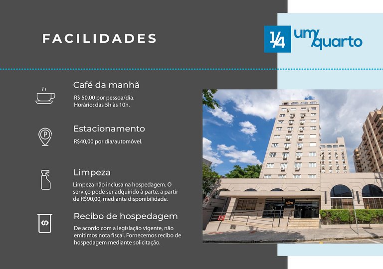 Loft Próx. Shopping Curitiba by ¼ UmQuarto.