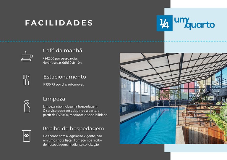 Loft Próx. Shopping Curitiba by ¼ UmQuarto.