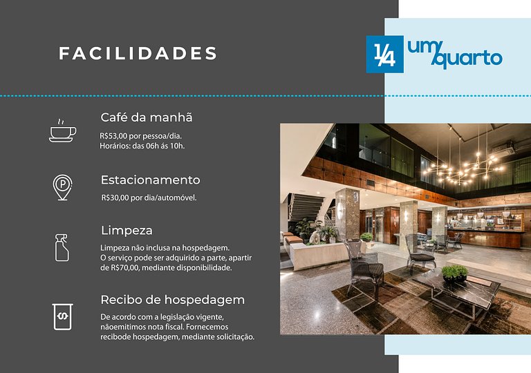 Apto. hotel Slaviero Curitiba Centro