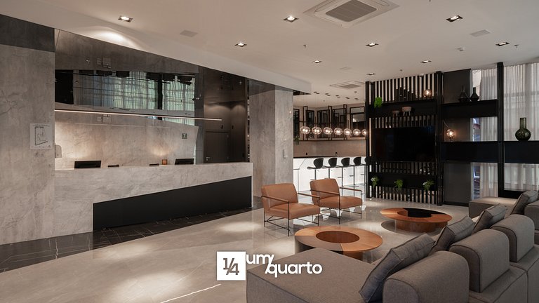 Loft prox. Arena Condá by ¼ UmQuarto.
